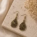 Vintage Antique Brass Teardrop Filigree 2.webp