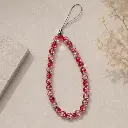 Red and Clear Beaded Phone Charm 1.webp