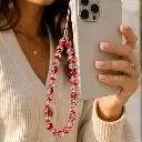 Red and Clear Beaded Phone Charm 2.webp