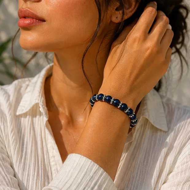 Midnight Navy Beaded Stretch 2.webp