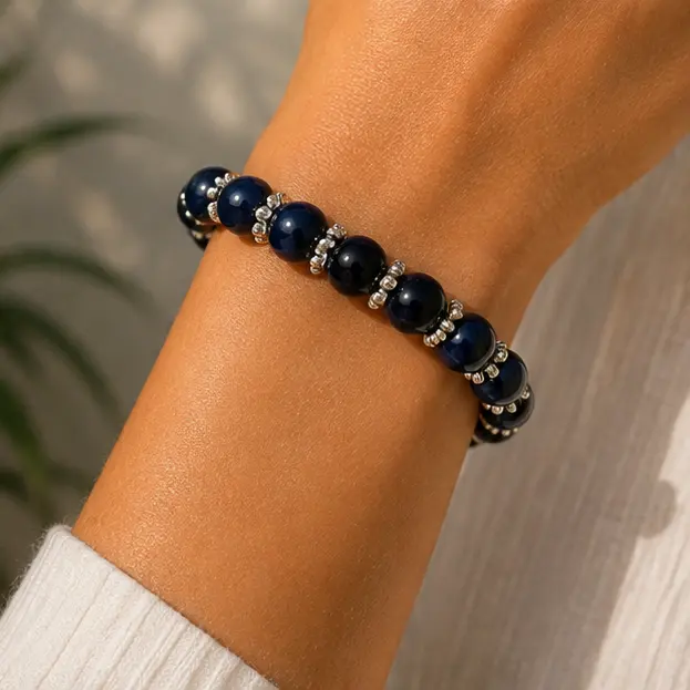 Midnight Navy Beaded Stretch 4.webp