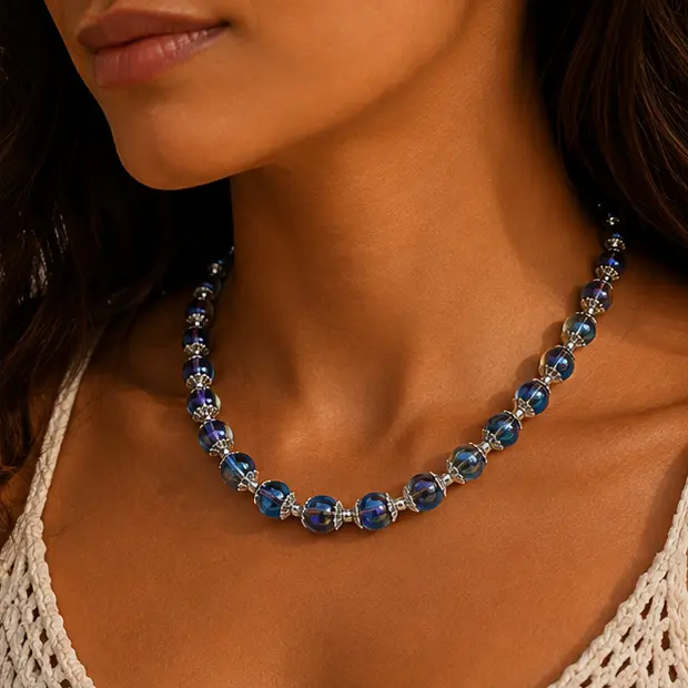 Iridescent Blue Beaded 2.webp