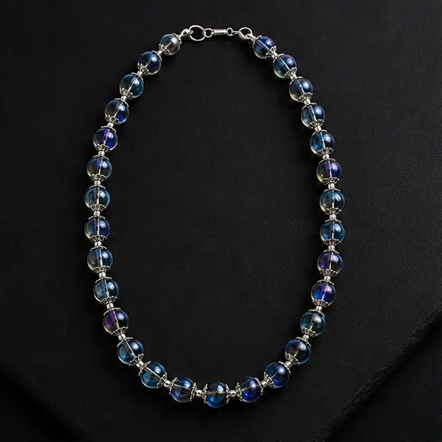 Iridescent Blue Beaded 1.webp