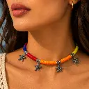 Colorful Starfish Choker Lookbook 2.webp