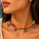 Colorful Starfish Choker Lookbook 4.webp