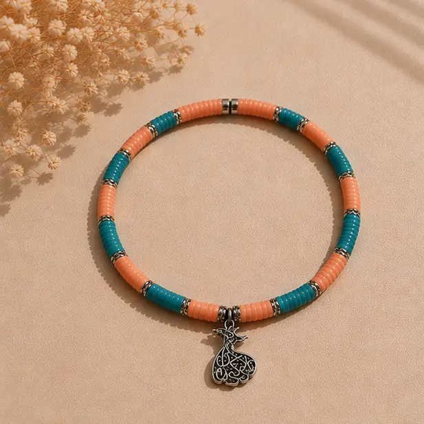 Peach & Turquoise Dervish Calligraphy 1.webp