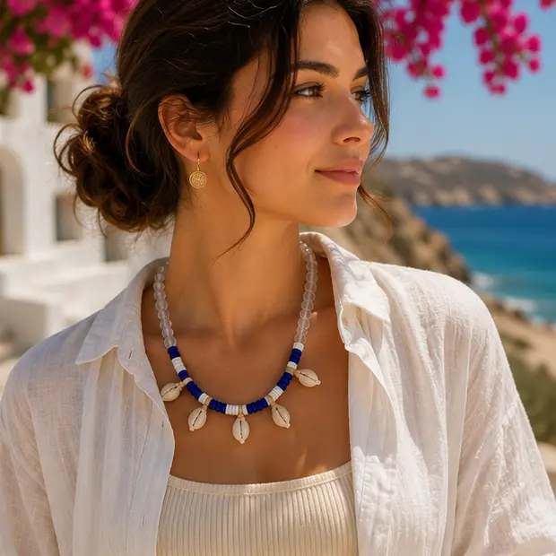 Sunlit coastal chic with shell 2.webp