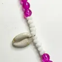 Beachy Magenta Cowrie Shell Necklace 4.webp