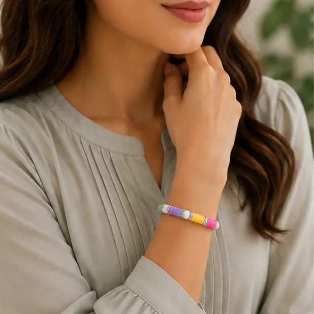 Colorful Heishi Bracelet Style 3.webp