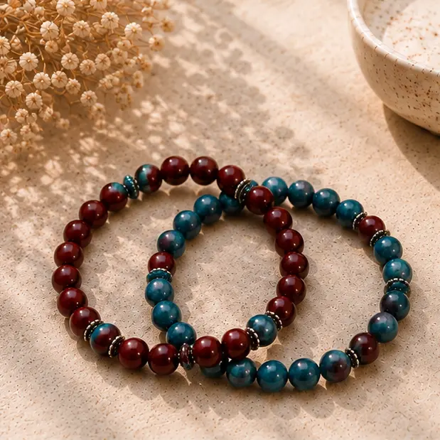 Midnight Cranberry bracelet set 1.webp