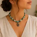 Turquoise Hamsa Necklace Lifestyle 4.webp