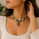 Turquoise Hamsa Necklace Lifestyle 3.webp