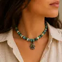 Turquoise Hamsa Necklace Lifestyle 2.webp