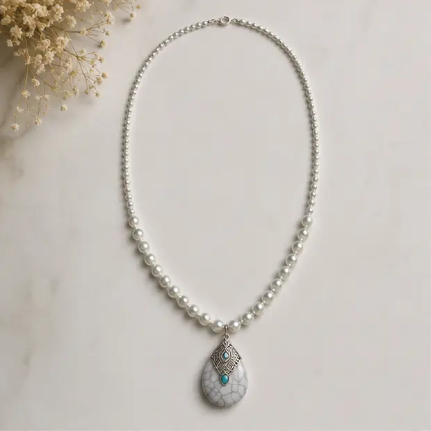Pearl Teardrops in Turquoise and Red 3.webp
