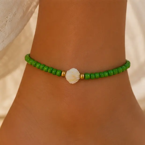 Beachy Anklet Collection Green 4.webp