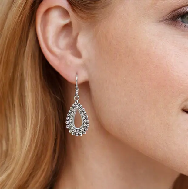 Silver Crystal Teardrop Dangle 4.webp