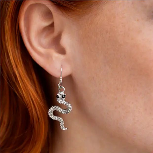 Silver Pave Crystal Snake Dangle 4.webp