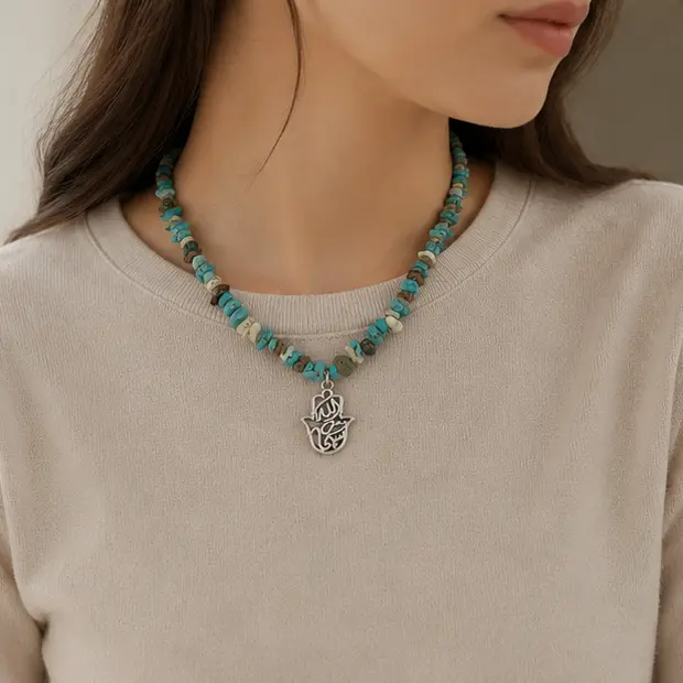Bohemian Turquoise Chip Hamsa 3.webp