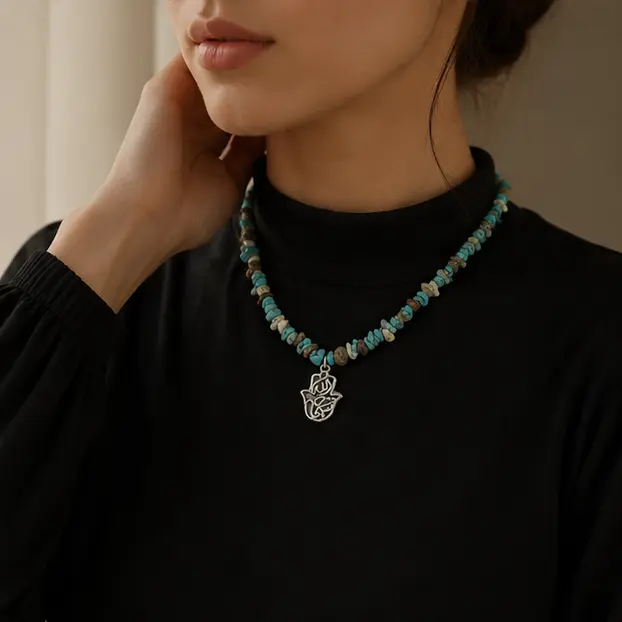 Bohemian Turquoise Chip Hamsa 4.webp