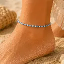 Blue and White Beach Anklet 2.webp