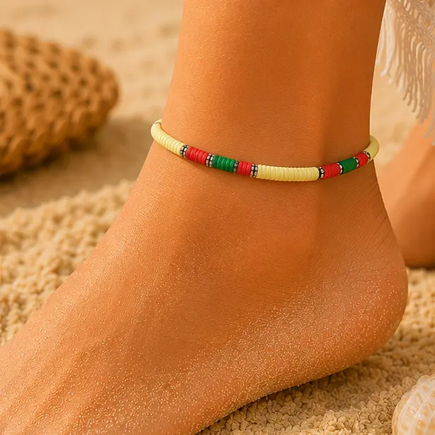 Sandy Beach Beaded Anklet 2.webp