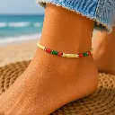 Sandy Beach Beaded Anklet 3.webp