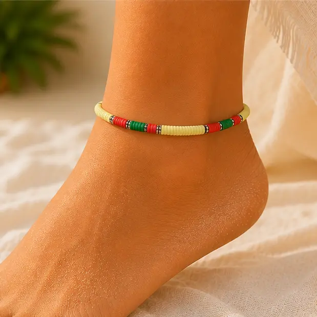 Sandy Beach Beaded Anklet 4.webp