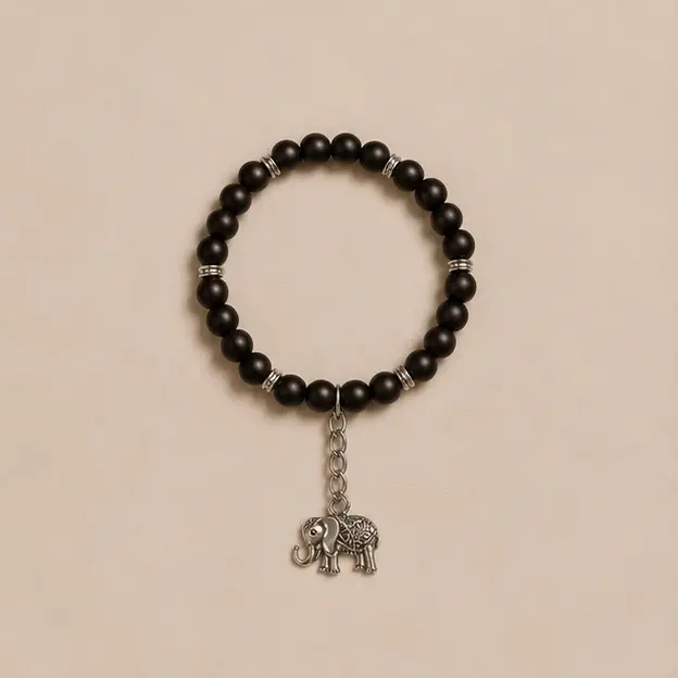 Majestic Elephant Onyx Charm 1.webp