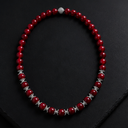 Red Beaded Choker Editorial