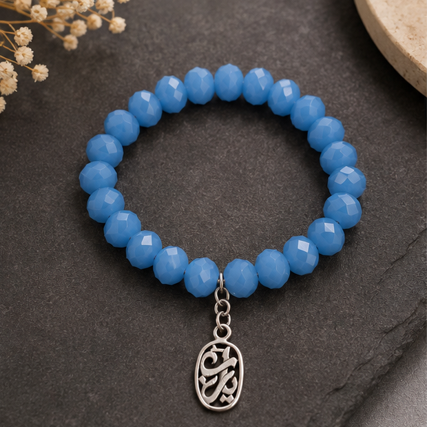 Blue Beaded Bracelet Lifestyle