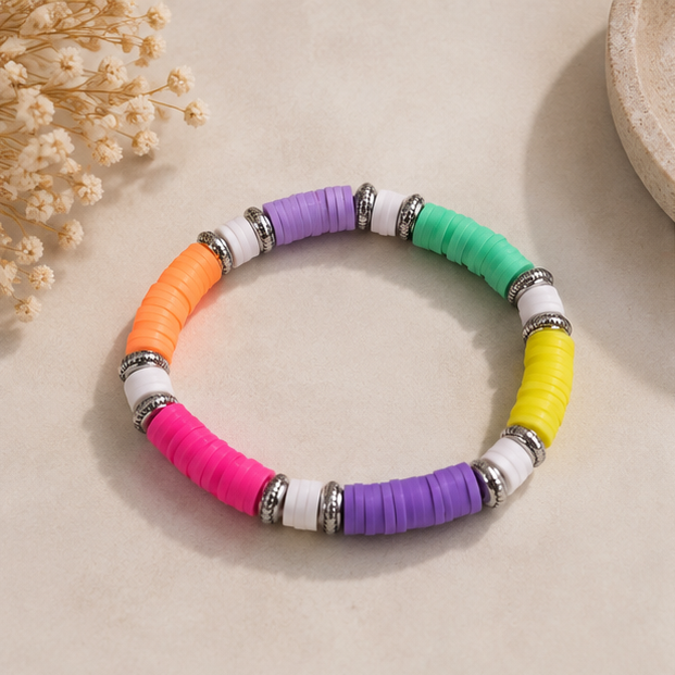Colorful Heishi Bracelet Style