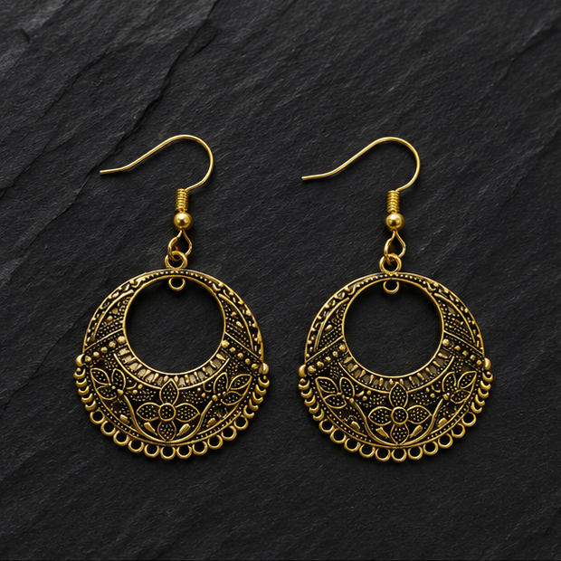 Golden Filigree Earrings