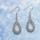 Silver Crystal Teardrop Dangle