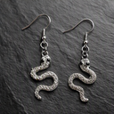 Silver Pave Crystal Snake Dangle