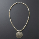 Bohemian Pearl & Spiral Mandala Pendant