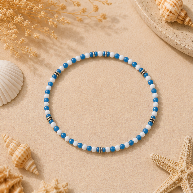 Blue and White Beach